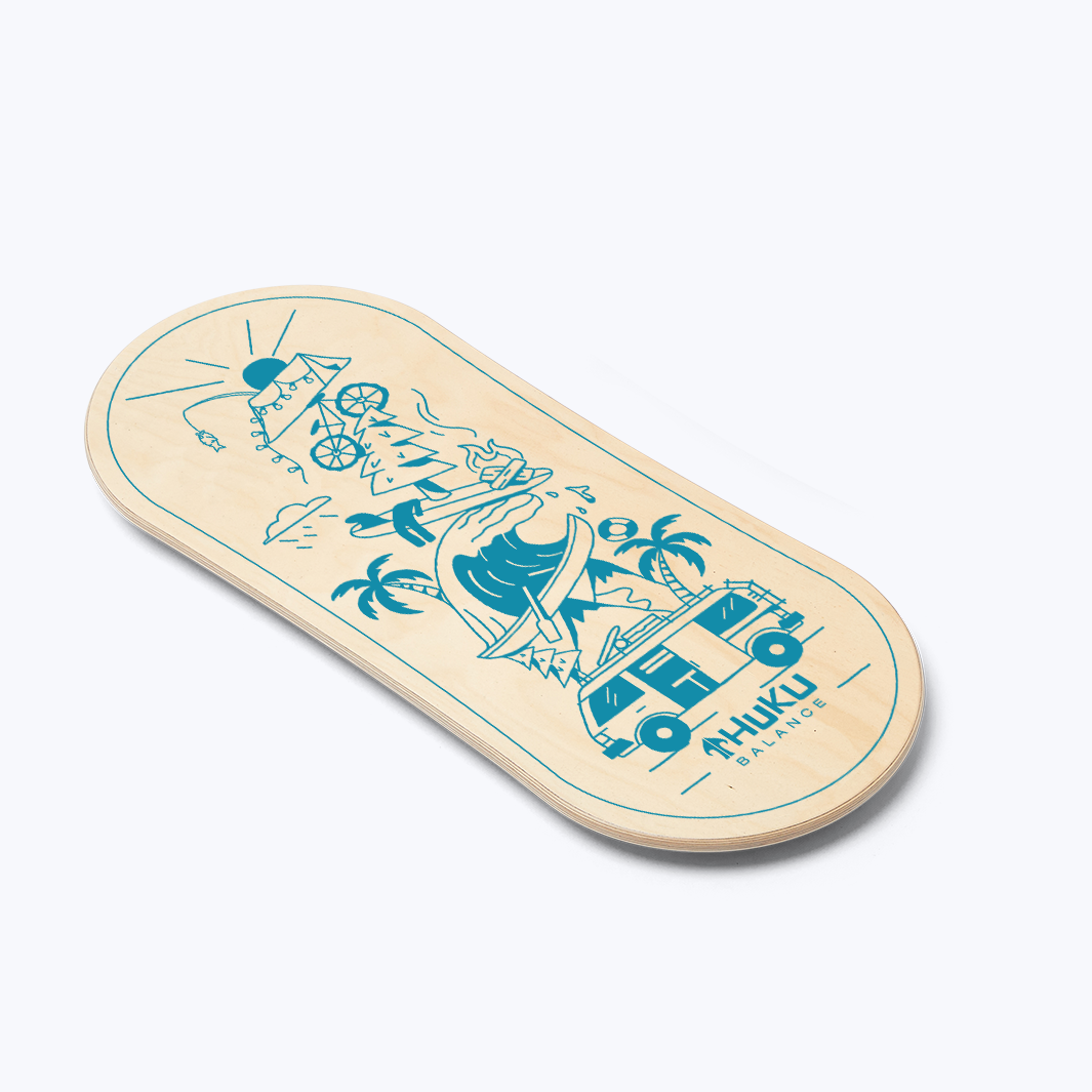 Balance Board,Flycoop Adult Wood Balance Board Indoor Board Surf Balance Board,Flycoop Adult Wood Balance Board Indoor Board Surf