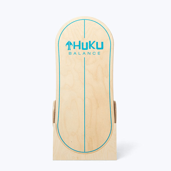 Wooden balance board display stand